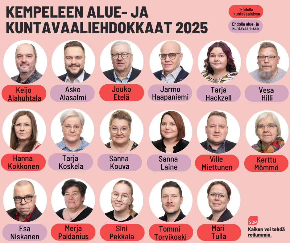 Ehdokkaat alue- ja kuntavaaleissa 2025